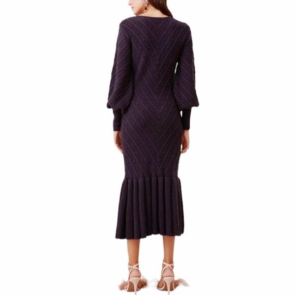 Keepsake The Label Melody Knit Sweater Dress Midnight Blue Midi Size Small US 4 - Picture 4 of 14